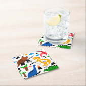 Dinosaurus naadloos patroon kartonnen onderzetters (Insitu)