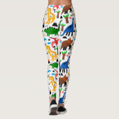 Dinosaurus naadloos patroon leggings (Achterkant)