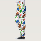 Dinosaurus naadloos patroon leggings (Links)