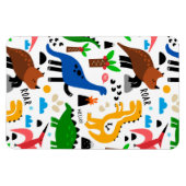 Dinosaurus naadloos patroon magneet (Horizontaal)