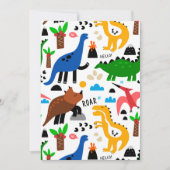 Dinosaurus naadloos patroon save the date (Voorkant)