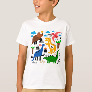 Dinosaurus naadloos patroon t-shirt