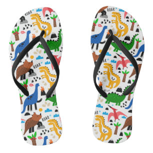 Dinosaurus naadloos patroon teenslippers