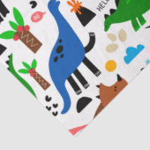 Dinosaurus naadloos patroon  tissuepapier (Detail)