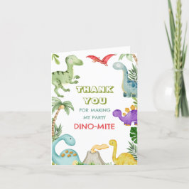 Dinosaurus Oerwoud Verjaardag Dank u Bedankkaart