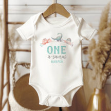 Dinosaurus One-A-Saurus 1e Verjaardag Baby