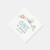 Dinosaurus One-A-Saurus 1e Verjaardag Baby Servet (Hoek)