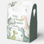 Dinosaurus One-A-Saurus Jongen 1e Verjaardag Favor Bedankdoosjes (Geopend)