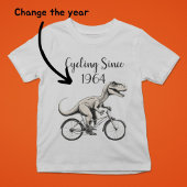 Dinosaurus op een fiets Dino Fietser Oude Biker T-shirt