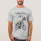 Dinosaurus op een fiets Dino Fietser Oude Biker T-shirt (Voorkant)