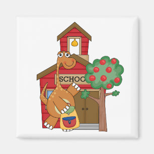 Dinosaurus op school t-shirts en geschenken magneet