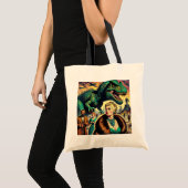 Dinosaurus op zoek naar lunch! tote bag (Voorkant (product))