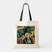 Dinosaurus op zoek naar lunch! tote bag (Achterkant)