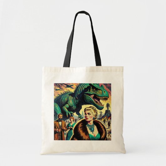 Dinosaurus op zoek naar lunch! tote bag (Voorkant)