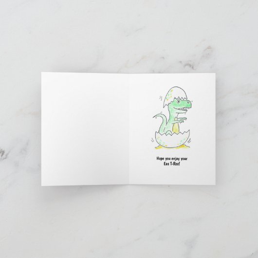 Dinosaurus Paas Kaart (Binnen)