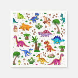 Dinosaurus Papieren Servetten, Kinderverjaardagsfe Servet