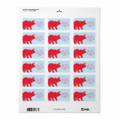 Dinosaurus Party Adresetiketten Etiket (Full Sheet)