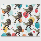 Dinosaurus Party Ballon Cadeaupapier (Vlak)