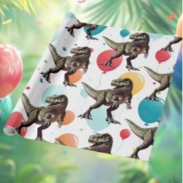 Dinosaurus Party Ballon Cadeaupapier