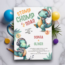 Dinosaurus Party Dance Grappige Gezamenlijke Verja