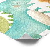 Dinosaurus Party Signs - Boy Birthday Welkom Poste Poster (Hoek)