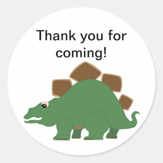 Dinosaurus Party Sticker (Voorkant)