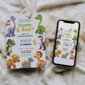 Dinosaurus Party uitnodiging