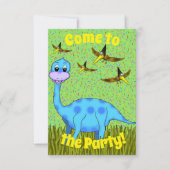 Dinosaurus Party uitnodiging (Voorkant)