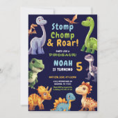 Dinosaurus Party uitnodiging (Voorkant)