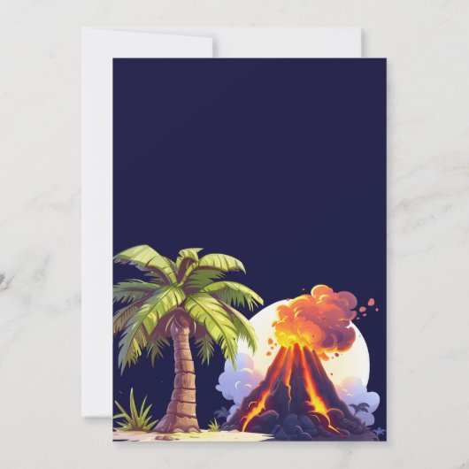 Dinosaurus Party uitnodiging (Achterkant)