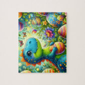 Dinosaurus Pasen Ei Tuin Legpuzzel (Verticaal)
