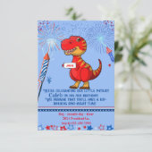 Dinosaurus patriottische verjaardag, kaart (Staand voorkant)