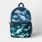Dinosaurus Patroon Modern Skelet T-Rex Bedrukte Rugzak (Voorkant)