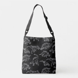 Dinosaurus Patroon Silhouet Crossbody Tas