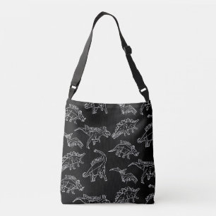 Dinosaurus Patroon Silhouet Crossbody Tas