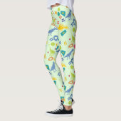 Dinosaurus Patterned Abstract Kleurrijk Leggings (Links)