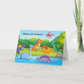Dinosaurus Personaliseer Verjaardags Jongen Naam & Kaart (Voorkant)