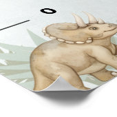 Dinosaurus Persoonlijke Naam Monogram B Groeigrafi Poster (Hoek)