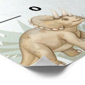 Dinosaurus Persoonlijke Naam Monogram D Groeigrafi Poster (Hoek)
