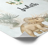 Dinosaurus Persoonlijke Naam Monogram J Kinderkame Poster (Hoek)