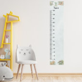 Dinosaurus Persoonlijke Naam Monogram X Groeimeter Poster