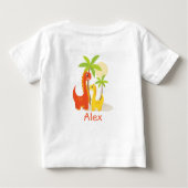 Dinosaurus Peuter Verjaardag Gepersonaliseerd T-sh (Achterkant)