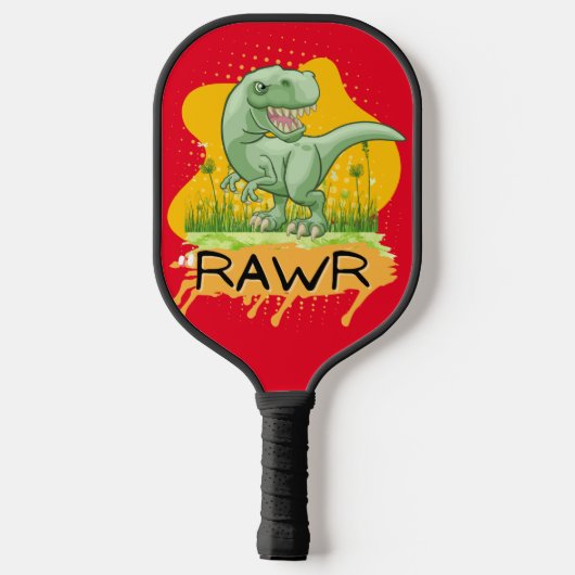 dinosaurus pickleball paddle (Achterkant)