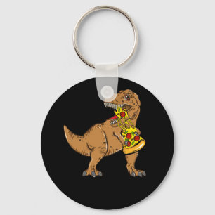 Dinosaurus Pizzapunt Liefhebber Sleutelhanger