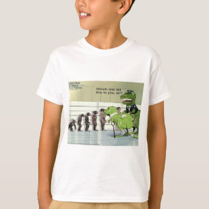 Dinosaurus Politie Line-up Jongens Grappig T-shirt