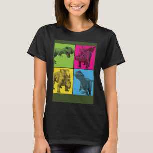 Dinosaurus Pop-Art voor jongens en meisjes die van T-shirt
