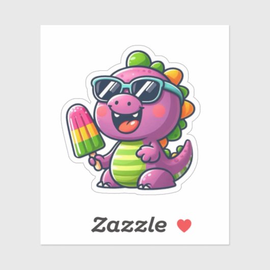 Dinosaurus Popsicle Sticker (Vel)