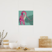 Dinosaurus poster - Diplodocus lady (Keuken)
