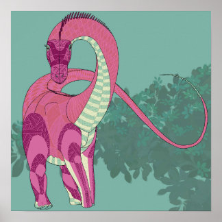 Dinosaurus poster - Diplodocus lady