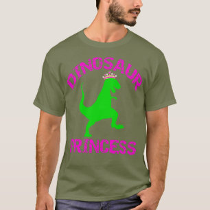 Dinosaurus Prinses - Meisjes Tiara Dino T-Rex T-shirt